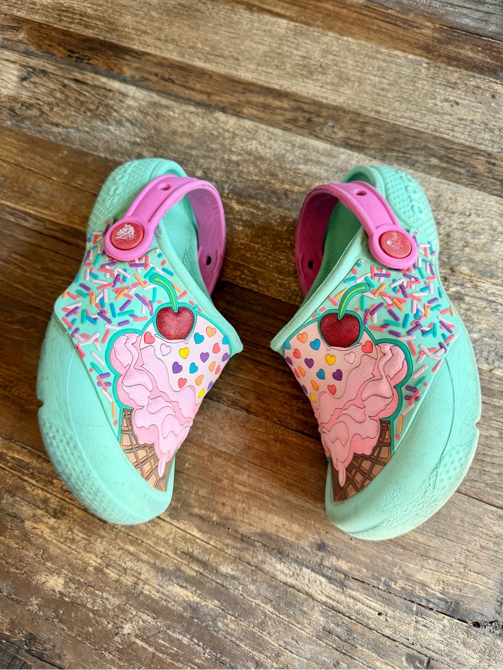 Kids Fun Lab Ice cream Crocs Sz 12 - Picture 5 of 6